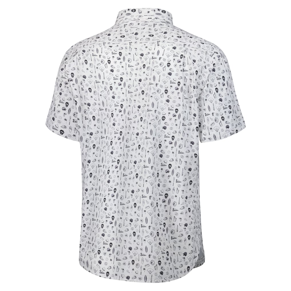  San Francisco Giants Tommy Bahama Nova Wave Riptide Rally Camp Button-Up Short Sleeve Shirt - Gray
